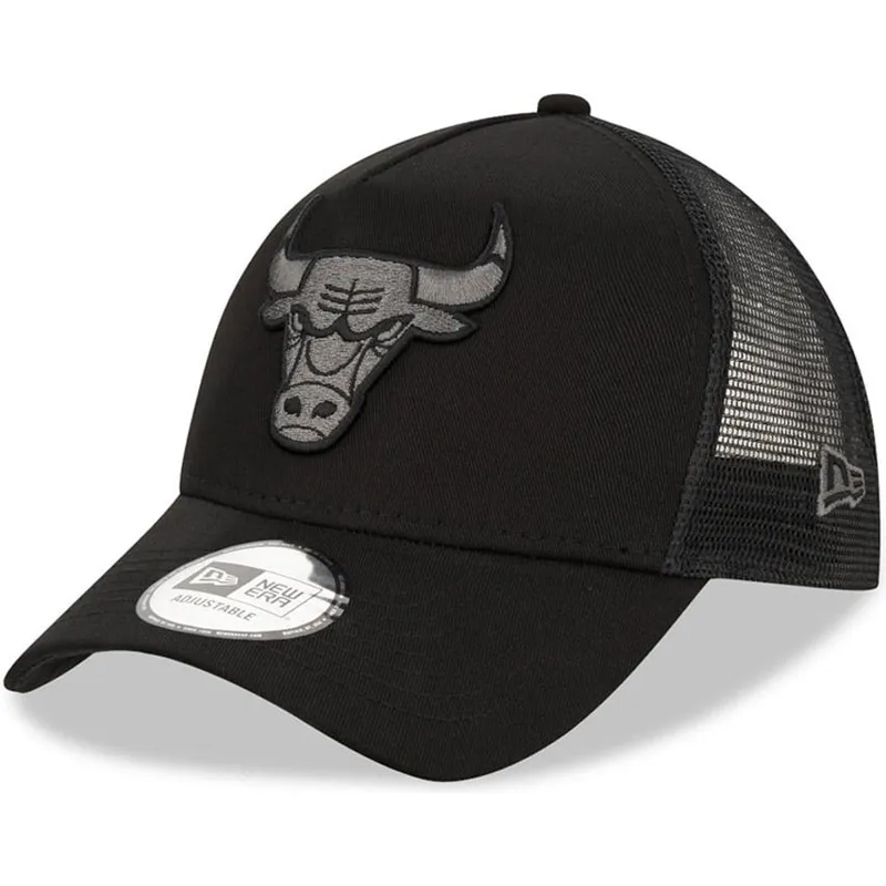 petten-gebogen-zwart-snapback-9forty-a-frame-tonal-van-chicago-bulls-nba-van-new-era