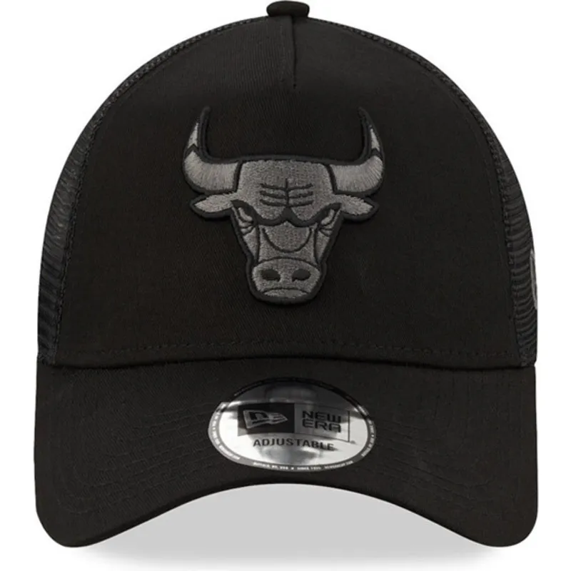 petten-gebogen-zwart-snapback-9forty-a-frame-tonal-van-chicago-bulls-nba-van-new-era
