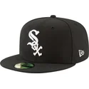 petten-plat-zwart-fitted-59fifty-authentic-on-field-game-van-chicago-white-sox-mlb-van-new-era