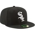 czarna-dopasowana-czapka-z-plaskim-daszkiem-59fifty-authentic-on-field-game-chicago-white-sox-mlb-new-era
