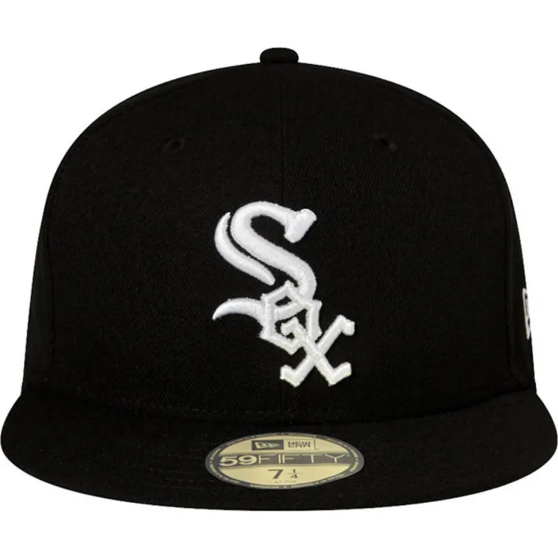 petten-plat-zwart-fitted-59fifty-authentic-on-field-game-van-chicago-white-sox-mlb-van-new-era