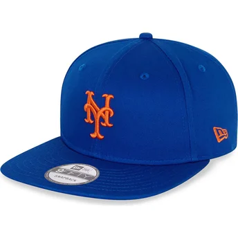 Blaue flache Snapback-Kappe 9FIFTY Essential der New York Mets MLB von New Era