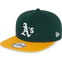 cappellino-snapback-9fifty-essential-verde-e-giallo-con-visiera-piatta-oakland-athletics-mlb-di-new-era