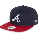 casquette-plate-bleue-marine-et-rouge-snapback-9fifty-essential-atlanta-braves-mlb-new-era