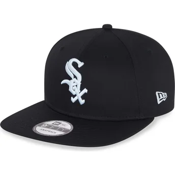 petten-plat-zwart-snapback-9fifty-essential-van-chicago-white-sox-mlb-van-new-era