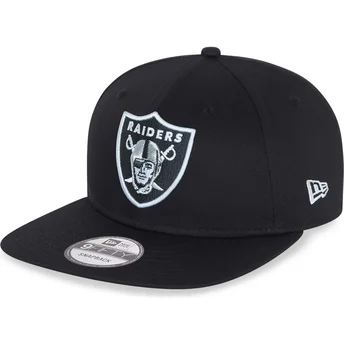 Casquette plate noire snapback 9FIFTY Essential Las Vegas Raiders NFL New Era