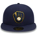 marinbla-platt-keps-justerad-59fifty-authentic-on-field-fran-milwaukee-brewers-mlb-av-new-era