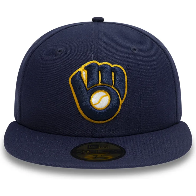 cappello-piatto-blu-marino-chiuso-59fifty-authentic-on-field-dei-milwaukee-brewers-mlb-di-new-era