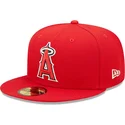 petten-plat-rood-fitted-59fifty-authentic-on-field-van-los-angeles-angels-mlb-van-new-era