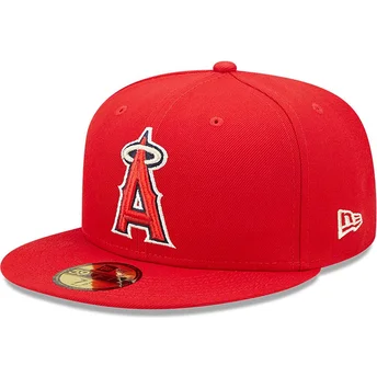 Rød 59FIFTY Authentic On Field Los Angeles Angels MLB fitted cap fra New Era