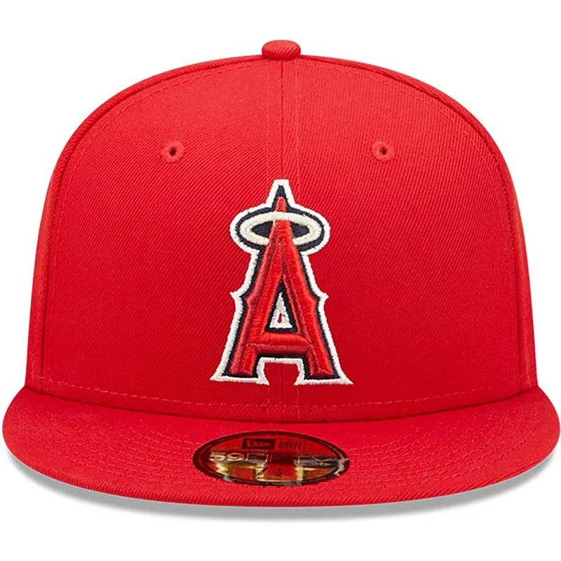 petten-plat-rood-fitted-59fifty-authentic-on-field-van-los-angeles-angels-mlb-van-new-era