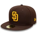 casquette-plate-marron-ajustee-59fifty-authentic-on-field-san-diego-padres-mlb-new-era