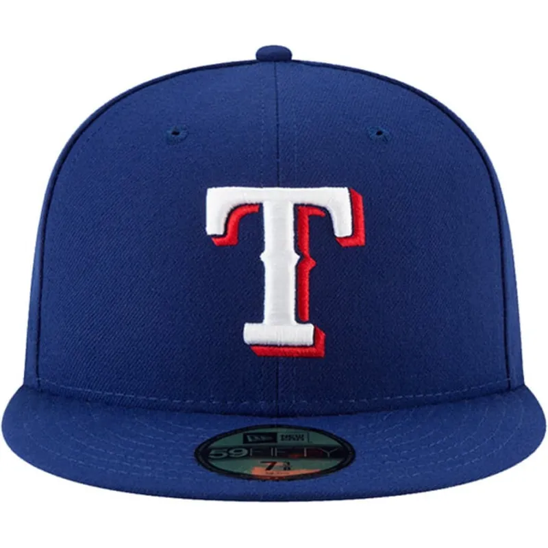 petten-plat-blauw-fitted-59fifty-authentic-on-field-van-texas-rangers-mlb-van-new-era