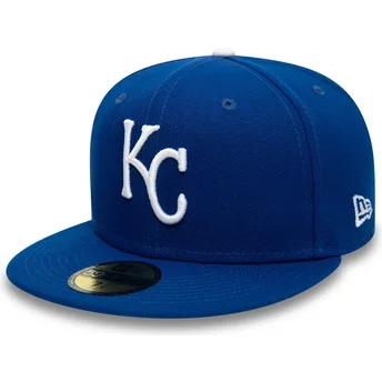 Petten plat blauw fitted 59FIFTY Authentic On Field van Kansas City Royals MLB van New Era