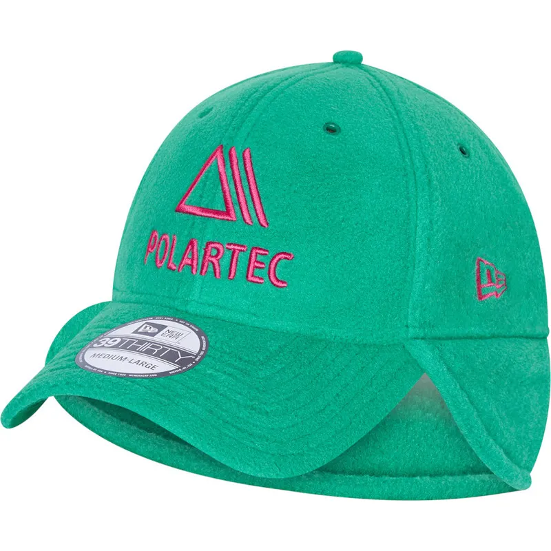 petten-gebogen-groen-fitted-39thirty-polartec-dog-ear-fleece-van-new-era