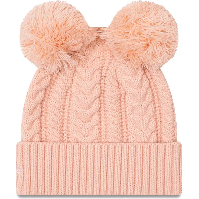 mutsen-pompon-roze-cuff-double-van-new-york-yankees-mlb-van-new-era
