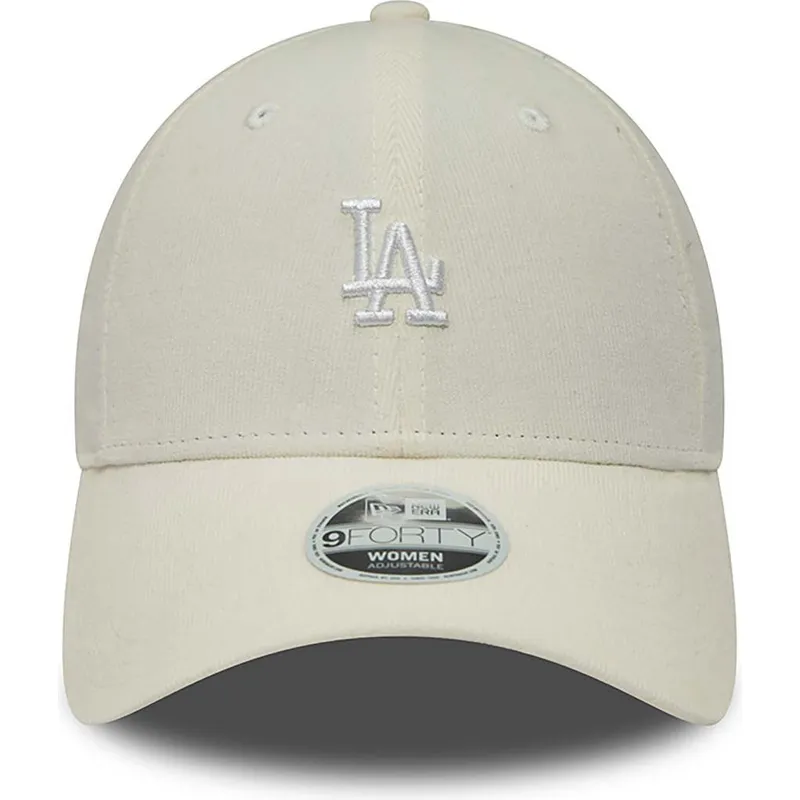 petten-gebogen-beige-verstelbaar-9forty-cord-mini-van-los-angeles-dodgers-mlb-van-new-era