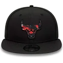 petten-plat-zwart-snapback-9fifty-print-infill-van-chicago-bulls-nba-van-new-era