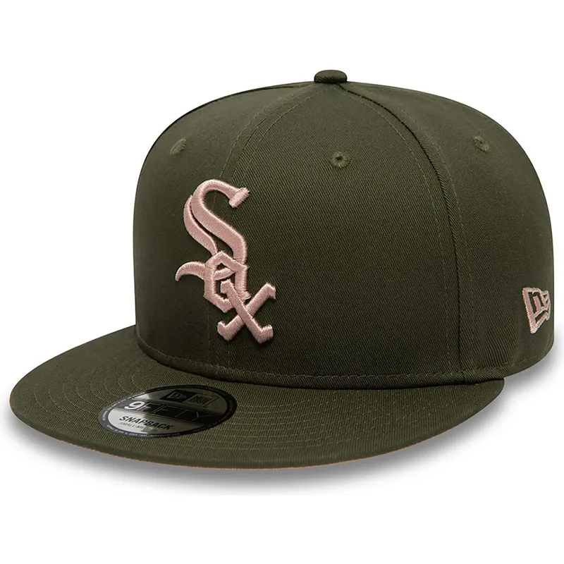 petten-plat-groen-snapback-rosa-9fifty-side-patch-van-chicago-white-sox-mlb-van-new-era