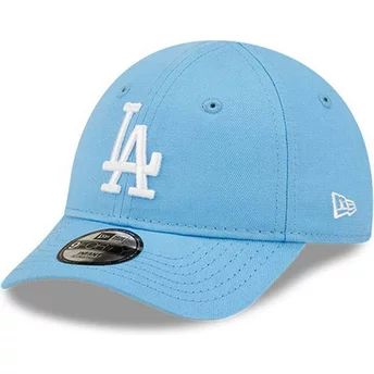 New Era Curved Brim Toddler 9FORTY League Essential Los Angeles Dodgers MLB Light Blue Adjustable Cap