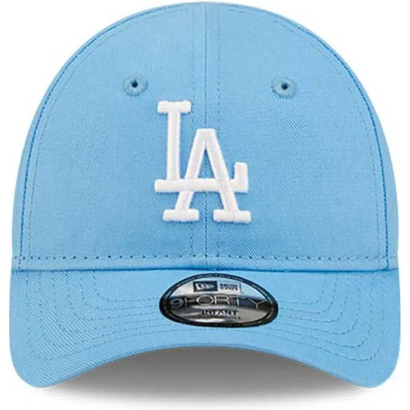 petten-gebogen-blauw-verstelbare-band-voor-kinderen-claro-pequeno-9forty-league-essential-van-los-angeles-dodgers-mlb-van-new-er
