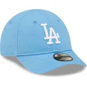 petten-gebogen-blauw-verstelbare-band-voor-kinderen-claro-pequeno-9forty-league-essential-van-los-angeles-dodgers-mlb-van-new-er