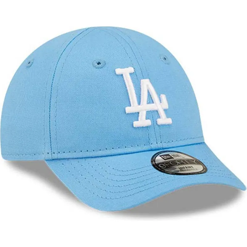 petten-gebogen-blauw-verstelbaar-voor-kinderen-9forty-league-essential-van-los-angeles-dodgers-mlb-van-new-era