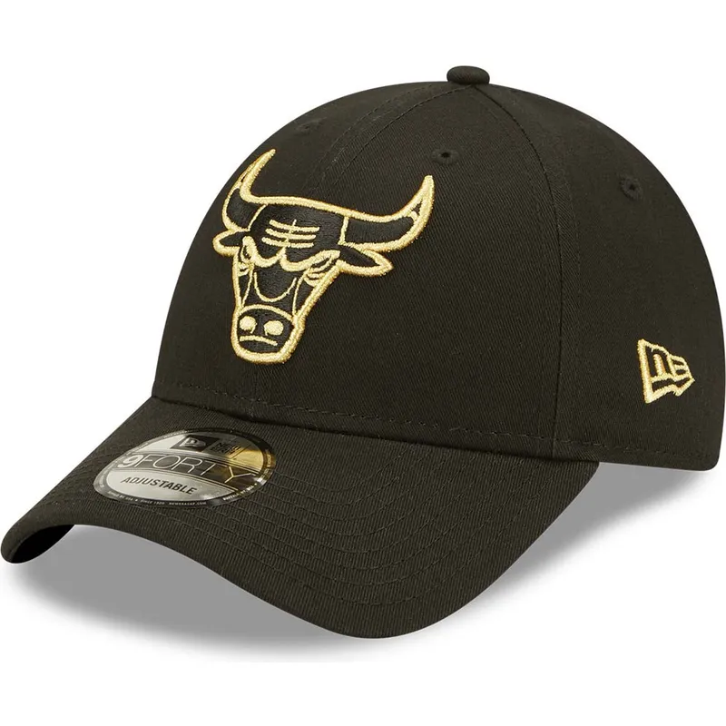 cap-gebogen-black-adjustable-strap-dorado-9forty-metallic-van-chicago-bulls-nba-van-new-era