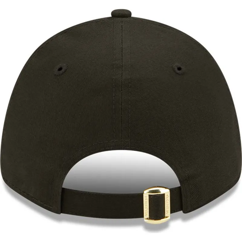 petten-gebogen-zwart-verstelbare-band-dorado-9forty-metallic-van-chicago-bulls-nba-van-new-era