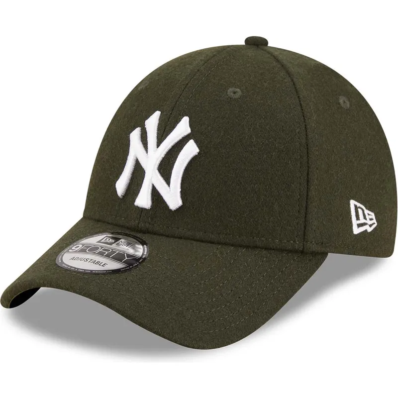 petten-gebogen-groen-verstelbare-band-9forty-the-league-melton-van-new-york-yankees-mlb-van-new-era