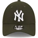 petten-gebogen-groen-verstelbare-band-9forty-the-league-melton-van-new-york-yankees-mlb-van-new-era