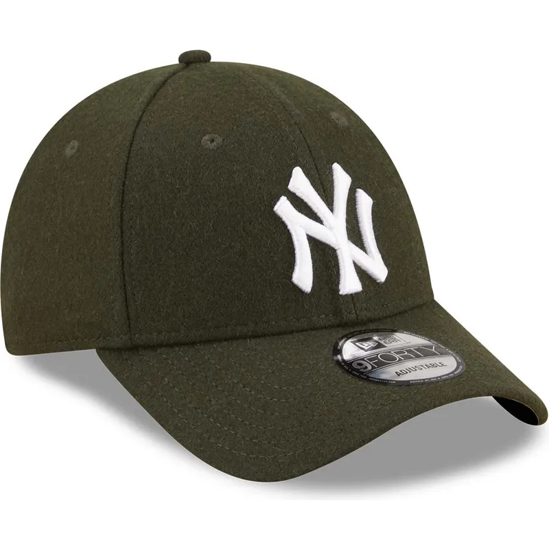 petten-gebogen-groen-verstelbare-band-9forty-the-league-melton-van-new-york-yankees-mlb-van-new-era