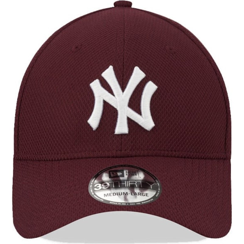 new-era-curved-brim-39thirty-diamond-era-new-york-yankees-mlb-maroon-fitted-cap