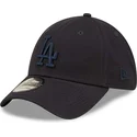 casquette-courbee-bleue-marine-ajustee-avec-logo-bleu-marine-39thirty-league-essential-los-angeles-dodgers-mlb-new-era