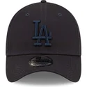 casquette-courbee-bleue-marine-ajustee-avec-logo-bleu-marine-39thirty-league-essential-los-angeles-dodgers-mlb-new-era