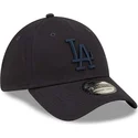 casquette-courbee-bleue-marine-ajustee-avec-logo-bleu-marine-39thirty-league-essential-los-angeles-dodgers-mlb-new-era