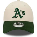 petten-gebogen-beige-verstelbaar-9forty-van-oakland-athletics-mlb-van-new-era