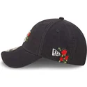 petten-gebogen-marineblauw-verstelbaar-9forty-flower-van-new-york-yankees-mlb-van-new-era