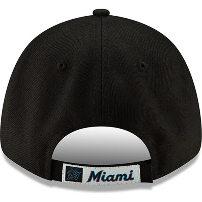 petten-gebogen-zwart-verstelbaar-9forty-the-league-van-miami-marlins-mlb-van-new-era