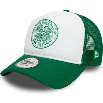 Gorra trucker verde y blanca E Frame Core de Celtic Football Club Scottish Premiership de New Era