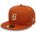 petten-plat-bruin-snapback-9fifty-side-patch-van-detroit-tigers-mlb-van-new-era