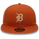 petten-plat-bruin-snapback-9fifty-side-patch-van-detroit-tigers-mlb-van-new-era
