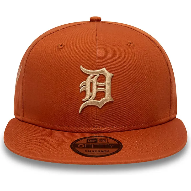 petten-plat-bruin-snapback-9fifty-side-patch-van-detroit-tigers-mlb-van-new-era