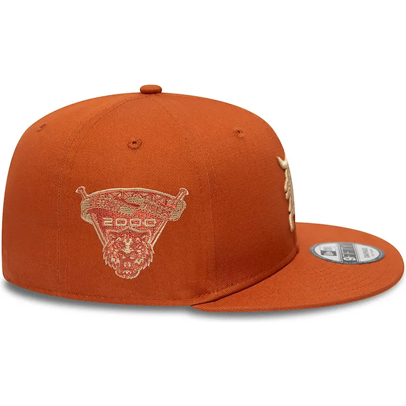 petten-plat-bruin-snapback-9fifty-side-patch-van-detroit-tigers-mlb-van-new-era