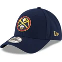 marineblaue-verstellbare-curved-cap-9forty-the-league-der-denver-nuggets-nba-von-new-era