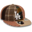 petten-plat-bruin-verstelbaar-9fifty-patch-panel-van-los-angeles-dodgers-mlb-van-new-era