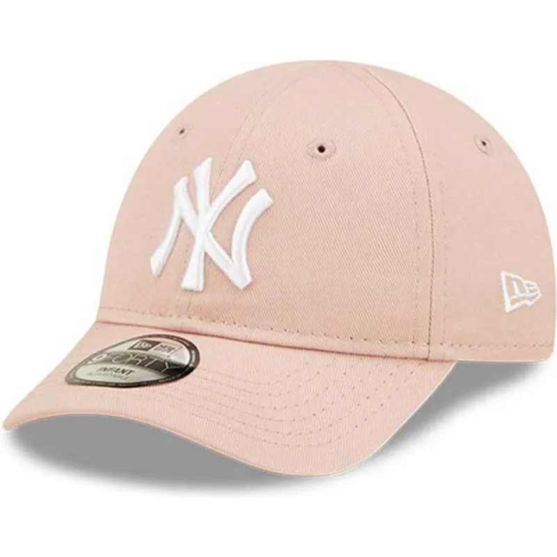 petten-gebogen-roze-verstelbaar-voor-kinderen-9forty-league-essential-van-new-york-yankees-mlb-van-new-era