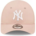 petten-gebogen-roze-verstelbaar-voor-kinderen-9forty-league-essential-van-new-york-yankees-mlb-van-new-era