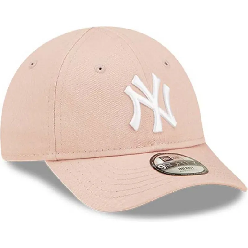 petten-gebogen-roze-verstelbaar-voor-kinderen-9forty-league-essential-van-new-york-yankees-mlb-van-new-era