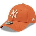petten-gebogen-oranje-verstelbare-band-voor-kinderen-9forty-league-essential-van-new-york-yankees-mlb-van-new-era